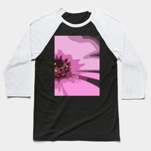Abstract & Artsy Daisy Flower in Colorful Tones of Pretty Pink Baseball T-Shirt